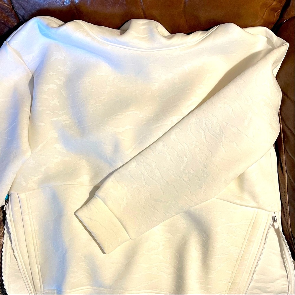 White Camo Funnel Neck Hoodie